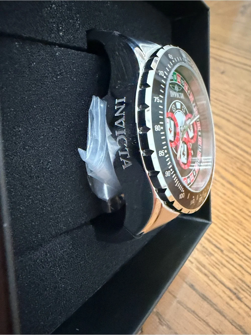 Invicta Aviator Monte Carlo Black and Red Chronograph Watch